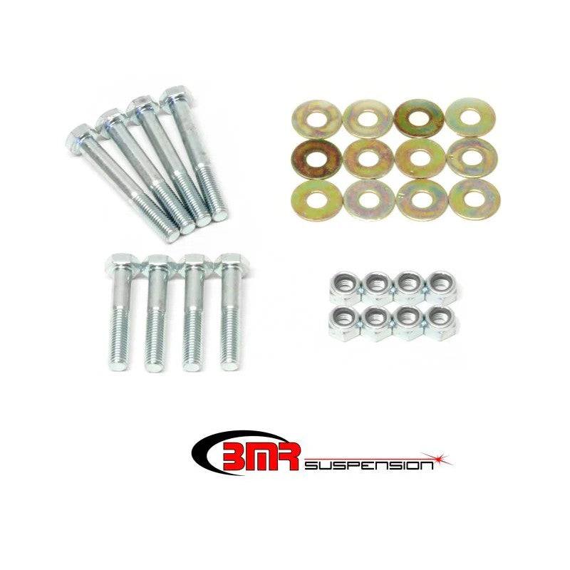 Zinc plated front upper and lower control arm mounting hardware kit for 1978-1987 GM G-Body.