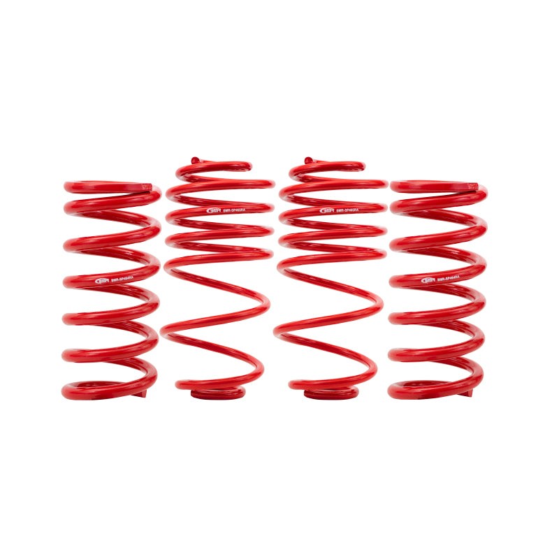 BMR SP463R red powdercoated lowering springs for 1978-1987 GM G-Body V8 vehicles.