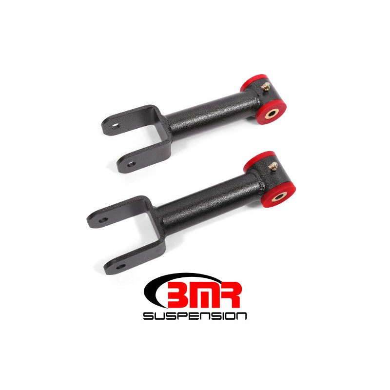 BMR Black Hammertone non-adjustable upper control arms with polyurethane bushings for 1979-2004 Ford Mustang