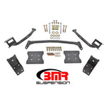 BMR black hammertone steel torque box reinforcement plates and DOM tubing for 1979-2004 Ford Mustang.