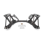 BMR Premium K-member in black hammertone finish with integrated spring perches for 1979-1995 Ford Mustang.
