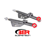 BMR TCA049H Black Hammertone single adjustable lower control arms with polyurethane bushings and rod ends for 79-98 Mustang