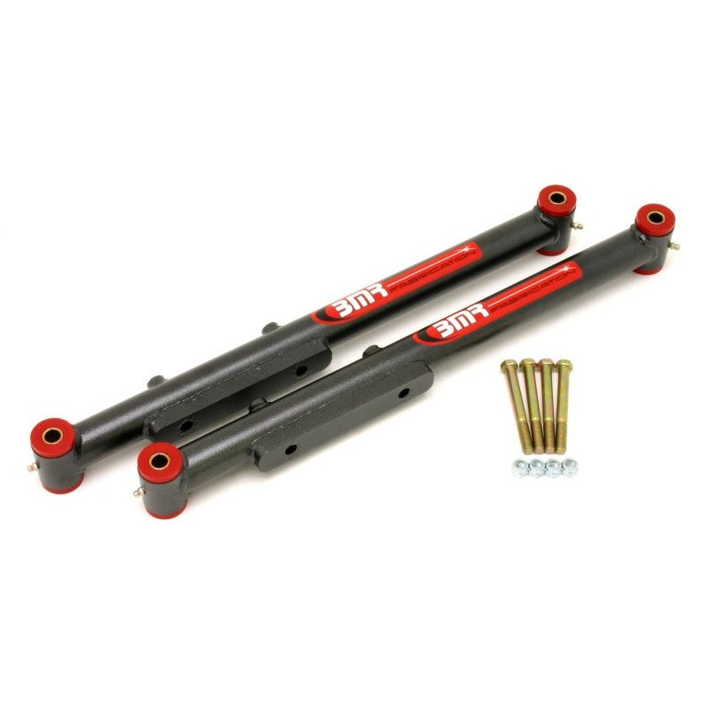 BMR Black Hammertone extended length lower control arms with red polyurethane bushings for 1991-1996 GM B-Body