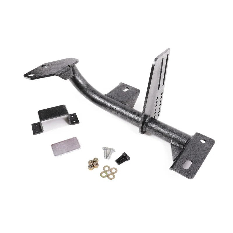 BMR TCC021H torque arm relocation crossmember in black hammertone for 1998-2002 F-Body 4L80E swaps.