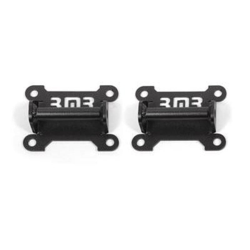 BMR solid steel motor mount kit in black hammertone finish for 1998-2002 Chevrolet Camaro