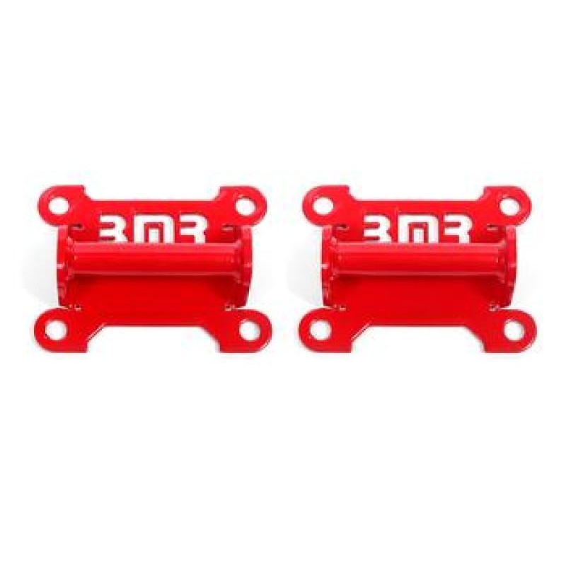 Red powdercoated BMR solid steel motor mount kit for 1998-2002 Chevrolet Camaro