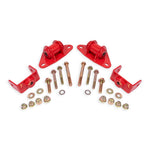 Red BMR Suspension polyurethane motor mount kit for 2014-2019 Chevrolet Corvette.