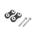 Black anodized billet aluminum BMR VL767 vertical links with spherical bearings for 2020-2024 Ford Mustang.