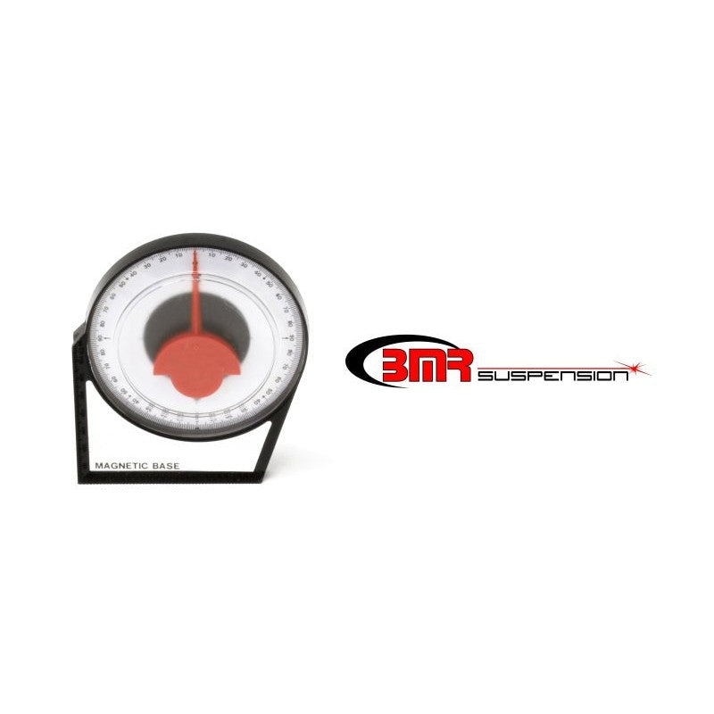 BMR Suspension AF001 universal magnetic angle finder with high-contrast scale for driveline and pinion angle measurement