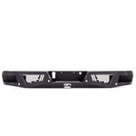 Body Armor 4x4 Eco Series black steel rear bumper with step pockets and LED cutouts for 2007-2018 Silverado and Sierra 1500