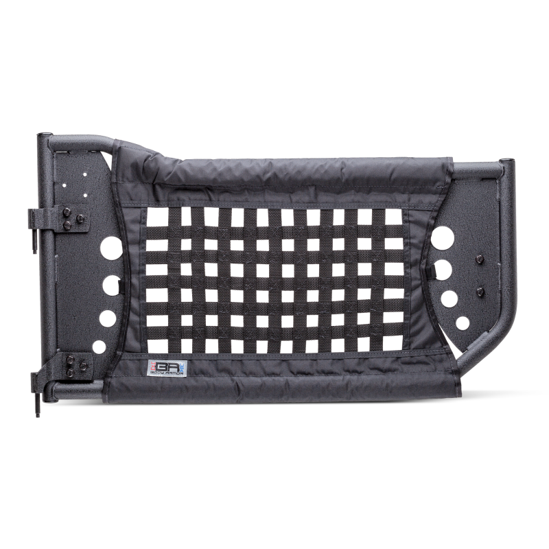 Body Armor 4x4 Gen 3 black textured steel tube trail doors with padded armrests for Jeep Wrangler JK