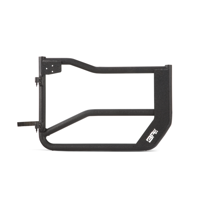 Body Armor 4x4 front tube doors with textured black finish and 2-inch steel tubing for 2007-2018 Jeep Wrangler JK
