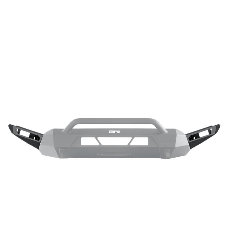 Pair of Body Armor 4x4 black powder coated HiLine series high clearance side wings for 2016-2023 Toyota Tacoma.