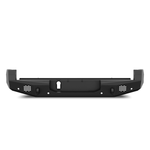 Body Armor 4X4 Pro Series II textured black rear bumper with shackle mounts and LED light cutouts for Toyota Tacoma.