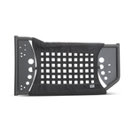 Body Armor 4x4 Gen 3 front trail doors in textured black steel with nylon webbing and padded armrests for Jeep JL and JT.