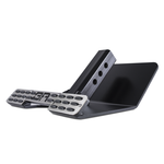Black E-coated Body Armor 4x4 Backbone hitch skid plate with integrated non-slip step and recovery loop.