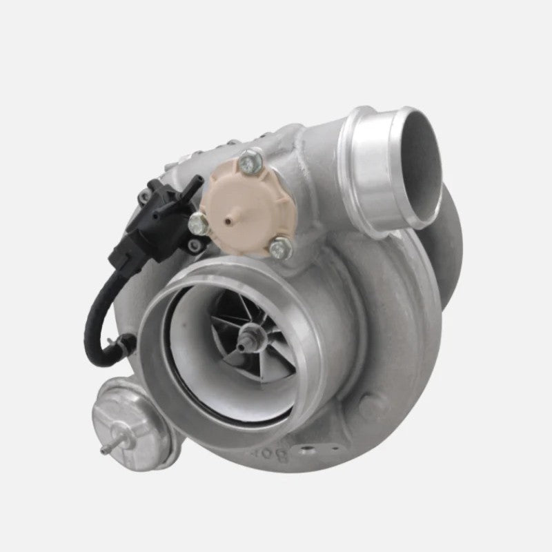 BorgWarner EFR B1 7163F turbocharger with stainless steel 0.85 A/R V-band turbine housing and internal wastegate.