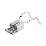 Borla ATAK axle-back exhaust system featuring four polished stainless steel tips for 2005-2008 Chevrolet Corvette.