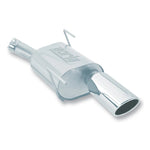 Borla T-304 stainless steel axle-back exhaust for 2005-2009 Mustang V6 with a 4-inch polished chrome tip.