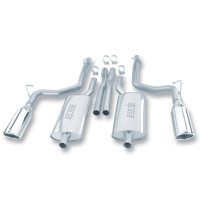 Borla S-Type cat-back exhaust system with X-pipe and polished 5-inch tips for 5.7L Chrysler and Dodge models