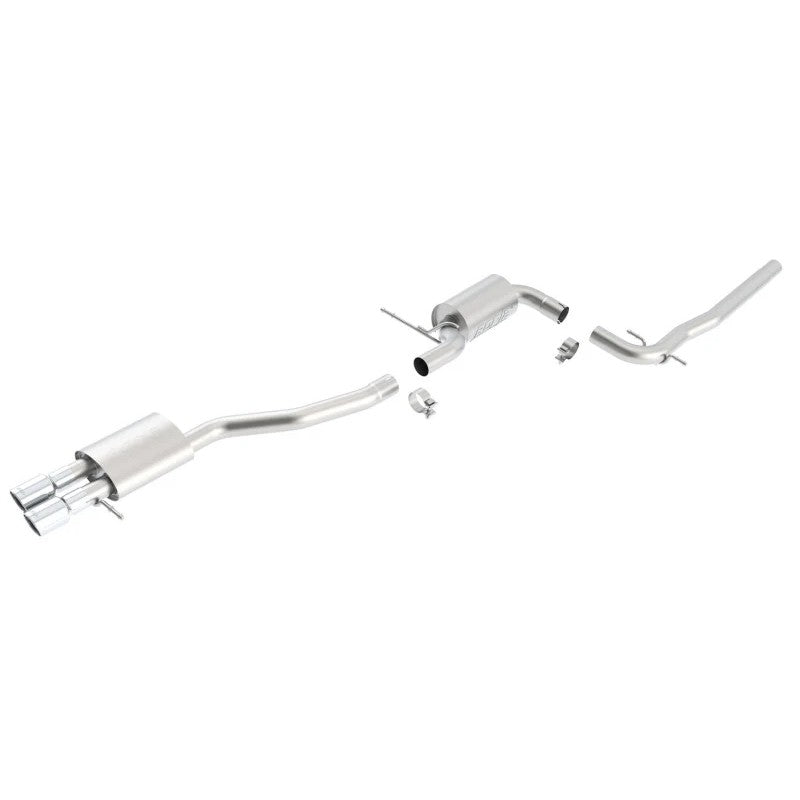 Borla stainless steel cat-back exhaust system for 2006-2010 Volkswagen Jetta 2.5L models, part 140397.