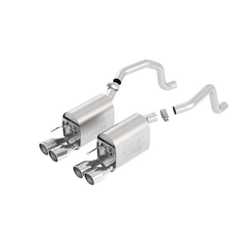 Borla ATAK series exhaust system with quad 4-inch polished stainless steel tips for 2009-2013 Chevrolet Corvette
