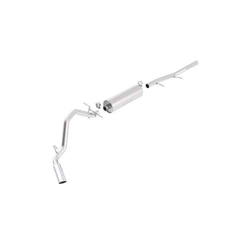 Borla 140343 side exit catback exhaust system for 2009-2013 Chevrolet Silverado and GMC Sierra trucks.