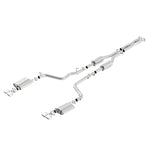 Borla ATAK stainless steel cat-back exhaust with 2.5 inch piping and polished rectangle tips for Dodge Challenger R/T.