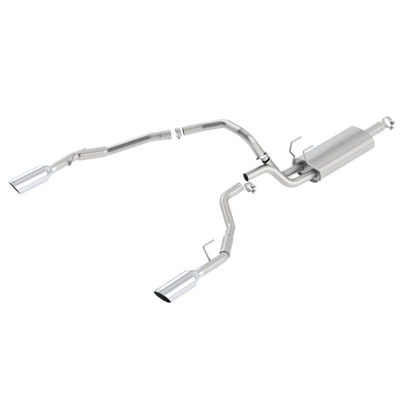 Borla stainless steel cat-back exhaust system including mufflers and piping for 2009-2023 Dodge Ram 1500