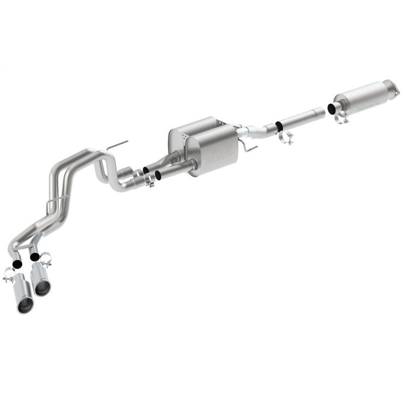 Borla Touring Series Cat-Back exhaust system with polished T-304 stainless steel tips for 2010-2014 Ford F-150.