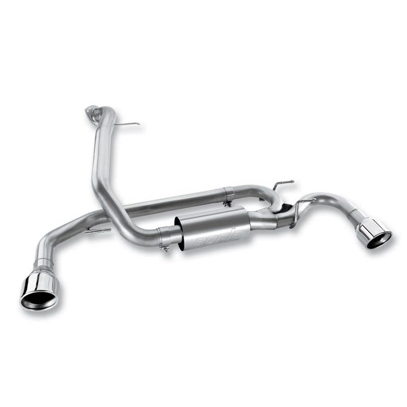 Borla stainless steel rear section exhaust system with polished tips for 2010-2013 Mazda 3 Hatchback