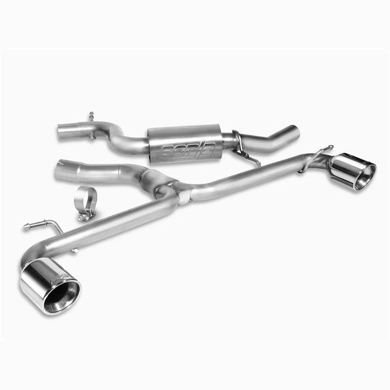 Borla stainless steel cat-back exhaust system with dual polished tips for 2010-2014 VW GTI