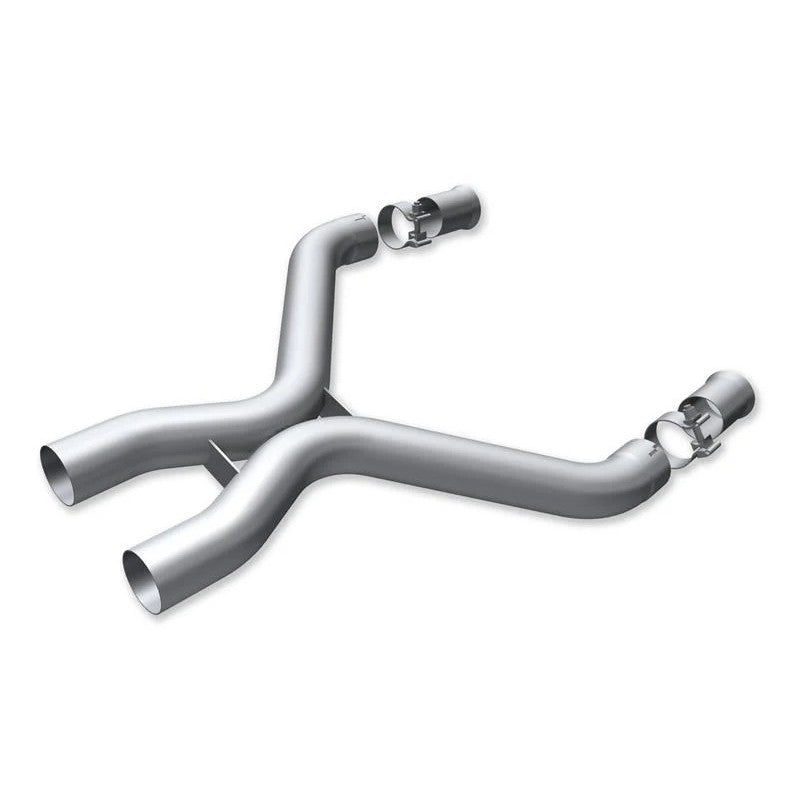 Borla T-304 stainless steel 2.75-inch Merge X-Pipe with mandrel bends for 2011-2013 Ford Mustang.