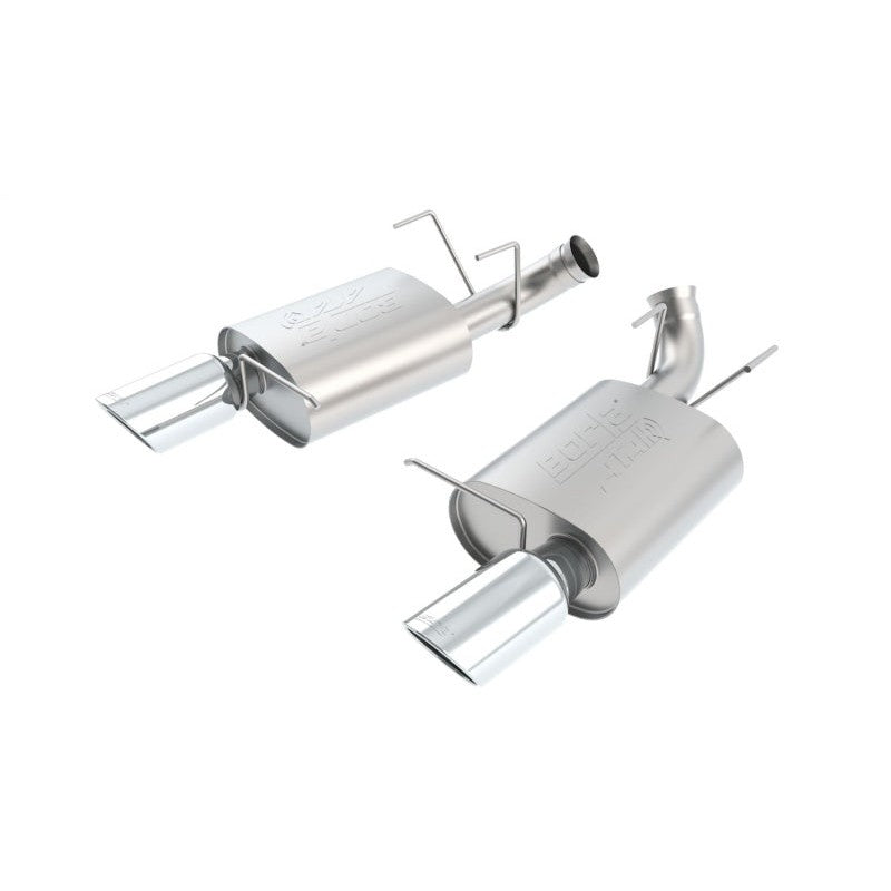 Borla ATAK axle-back exhaust system with T-304 stainless steel mufflers and polished tips for 2011-2012 Shelby GT500