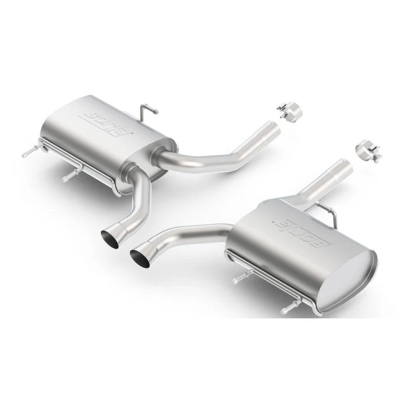 Borla Touring Series T-304 stainless steel rear exhaust section for 2011-2014 Cadillac CTS V6 models.