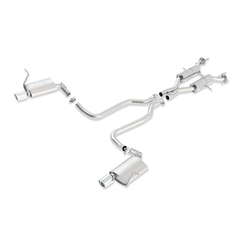 Borla 140406 stainless steel catback exhaust system with merge X-pipe for 2011-2021 Jeep Grand Cherokee 5.7L.