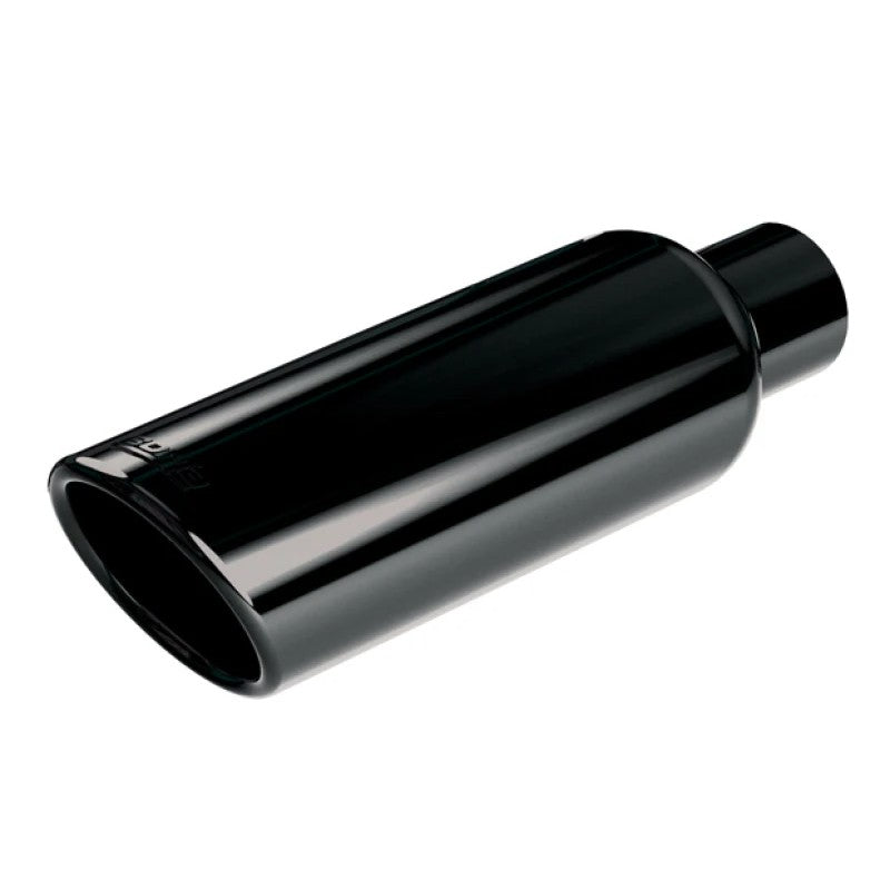 Borla 20162 black chrome stainless steel exhaust tip with mounting clamp for 2012-2014 Jeep Wrangler