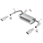 Borla 11834 Touring axle-back exhaust with dual square chrome tips and T-304 stainless steel piping for 2012-2018 Jeep Wrangler.
