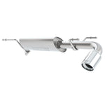 Borla 11843 S-Type Axle-Back Exhaust with polished round rolled angle-cut tip and 2.0-inch piping.