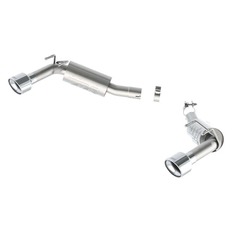 Borla ATAK axle-back exhaust system featuring 4.5-inch polished T-304 stainless steel tips for 2014-2015 Camaro.
