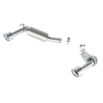 Borla ATAK axle-back exhaust system featuring 4.5-inch polished T-304 stainless steel tips for 2014-2015 Camaro.