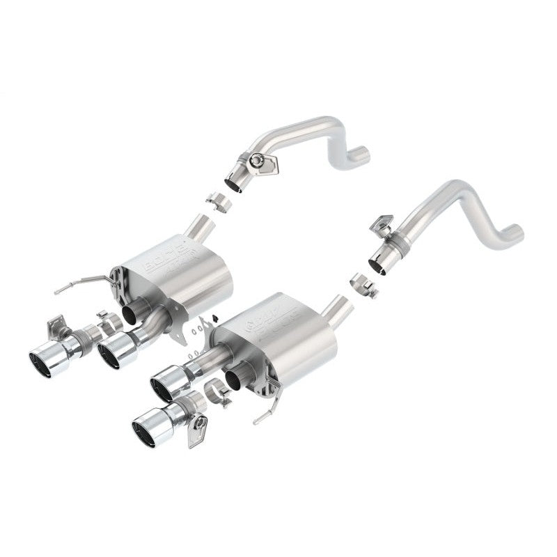 Borla ATAK Axle-Back exhaust system with quad polished intercooled tips for C7 Corvette