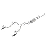 Borla Touring Cat-Back Exhaust 140638BC with dual 4-inch black chrome tips for 2014-2021 Toyota Tundra.