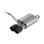Borla S-Type axle-back exhaust with 2.5-inch T-304 stainless steel piping and dual 4-inch black tips for Mini Cooper S.
