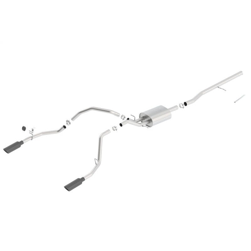 Borla ATAK cat-back exhaust system with black chrome tips for 2014-2018 Chevrolet Silverado and GMC Sierra 1500