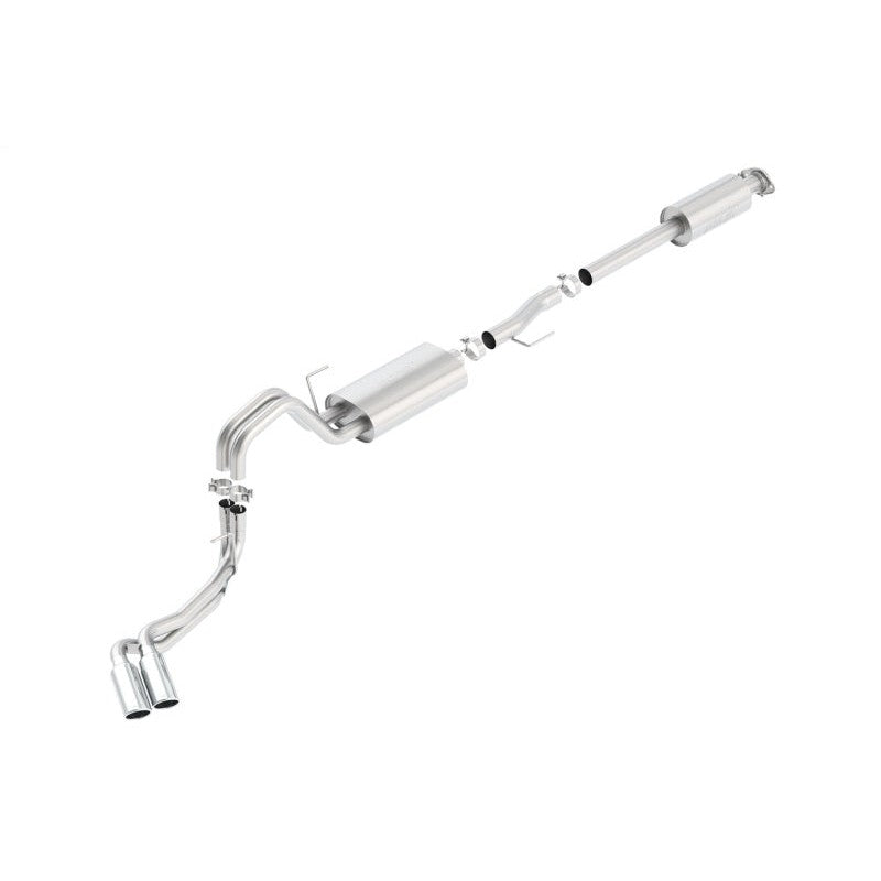 Borla Touring Series stainless steel cat-back exhaust system with side exit for 2015-2020 Ford F-150.