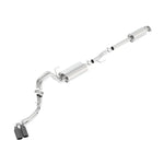 Borla side-exit cat-back exhaust with dual 4-inch black chrome tips for 2015-2020 Ford F-150