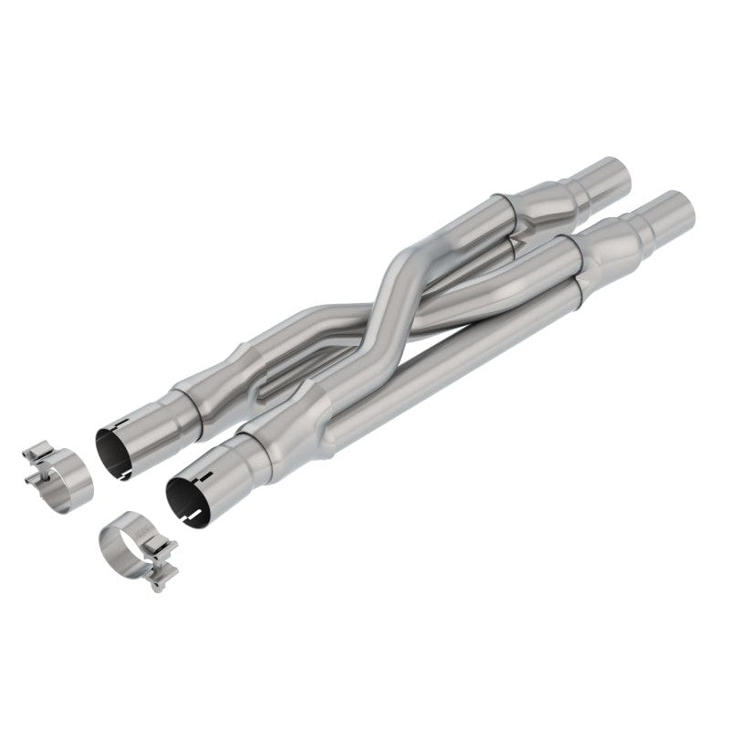 Borla SwitchFire T-304 stainless steel resonator delete X-pipe for 2015-2023 Ford Mustang GT.