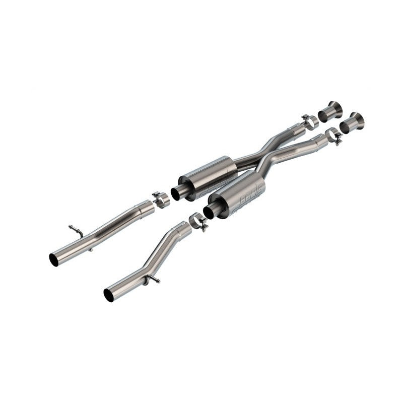 Borla S-Type 2.5-inch T-304 stainless steel mid-section exhaust with Merge X-Pipe for 2015-2025 Lexus RC F