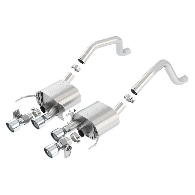 Borla ATAK Axle-Back Exhaust system with quad 4.25-inch polished stainless steel tips for 2015-2018 Corvette C7